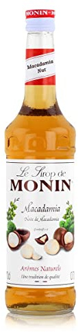 MONIN Sirup Macadamia 0,7 l | Intensiver Macadamia Geschmack für Kaffee, Cocktails und Desserts - ideal für Bar und Home Barista