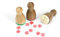 Stemplino® Ministempel - Motiv: Pfoten - 12mm Durchmesser - Holzstempel Kinder Stempel Bullet Journal Stempel mit Pfoten Motiv spuren Stempel