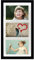BD ART 23 x 50 cm Mehrfach Bilderrahmen, Bildergalerie, Fotogalerie mit Passepartout und 3 Foto-Ausschnitten für Fotos 13 x 18 cm, Schwarz