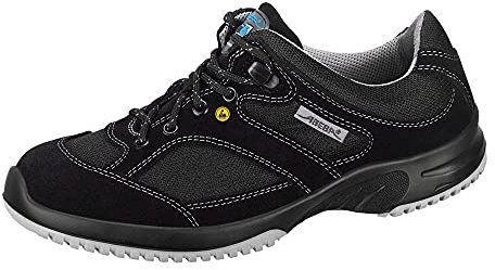 ABEBA 36721-46 ESD Berufsschuhe UNI6 - Halbschuh - Velours mit atmungsaktivem Textil - Klimaklasse 1 - Größe: 46 - Farbe: Schwarz