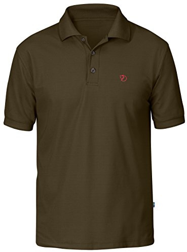 Fjallraven Men's Crowley Pique Shirt, Dark Olive, L