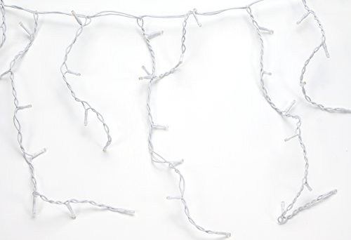 Led Lichterkette Weihnachten Lichternetz 3,6 m 100 LED Warmweiss Lichtervorhang Icicle light LED Weihnachtsbeleuchtung Fenster Deko Lichterkette Weihnachten