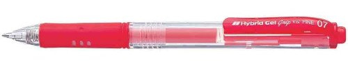 Pentel 3 Stück Tintenroller Tinte Gel Hybrid Gel Grip K157, rot