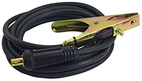 RIVERWELD Groud Earth Clamp 300Amp and Wire 25mm² Connector Plug DKJ35-50mm² 5Meters for Welding MMA ARC