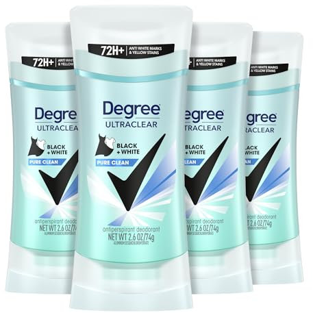 Degree Women Antiperspirant Deodorant Stick Twin Pack, Pure Clean 2.6 oz by Degree, pack Of 6