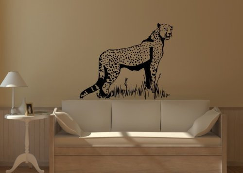 Wandtattooladen Wandtattoo - Stehender Gepard Größe:60x51cm Farbe: lichtblau