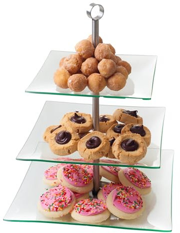 Chef Buddy Buffet und Dessertständer, 3 Ebenen, quadratisch