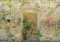 1art1 Mauern Romantische Garten-Mauer, 3-Teilig Selbstklebende Fototapete Poster-Tapete 360x250 cm