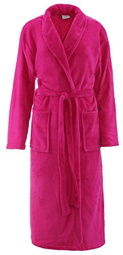 Brandsseller Peignoir en microfibre unisexe,Rose Bonbon,L/XL