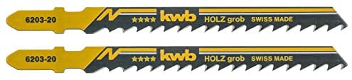 KWB 620320 - Dos hojas de sierra de calar para madera 100/75 corte grueso KWB PRO