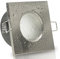 trendlights24 Aqua Base IP65 Decken Einbauleuchten Bad eckig - 1er Set 230V LED 5,0W Kaltweiß - Edelstahl - Einbaustrahler für Feuchtraum & außen