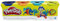 Play-Doh Hasbro B6509EL2-4er Pack, dunkelblau/orange/neonblau/neongrün, Knete
