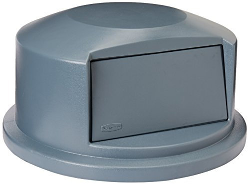 Rubbermaid Commercial Products Heavy-Duty BRUTE Dome Swing Top Door Lid, Plastic, Gray, Compatible with the 44-Gallon Waste/Utility Containers