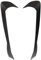 Motordrome Satz Scheinwerferblenden kompatibel mit Opel Astra H GTC 2005-2009 (ABS)
