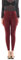 YESET Damen Leggings lang Hose Röre Treggings Glanz-Matt wie Latex Lack Leder Optik hoher Bund dunkelrot XL