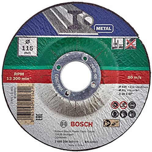 BOSCH Mola Taglio Centro Depresso, Metallo 115 X 22,23 X 2,5 Mm