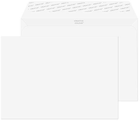 Blake Creative Colour C5 162 x 229 mm 120 gsm Peel & Seal Wallet Envelopes (45350) Ice White - Pack of 25