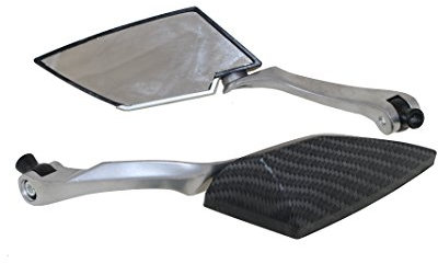 Universalspiegel Spiegel Carbon Look M8 M10 für Roller Motorrad z.B. Kawasaki Yamaha Honda Suzuki