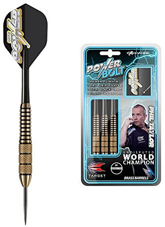Target Darts Phil Taylor Power Bolt Messing Steel Tip Dartpfeile (22gr), 22g