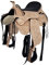 A&M Reitsport Baumloser Westernsattel Florida aus Büffelleder hoher Qualität, Größe:16 Zoll