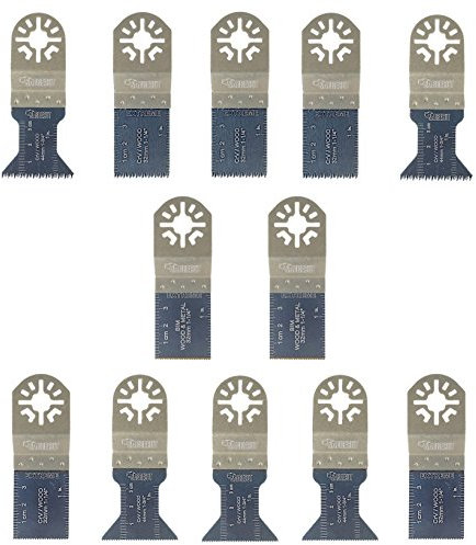 12 x SabreCut PRK12A Mix Blades Compatible with Bosch Fein (Non-StarLock) Makita Milwaukee Parkside Ryobi Workzone Hitachi Oscillating Multitool