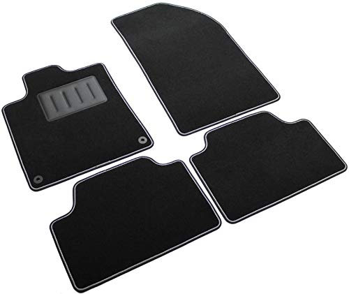 ilTappetoAuto by Fabbri 3 - SPRINT03515 - Alfombrillas de Coche a Medida en Moqueta Negra Compatible con Peugeot 407