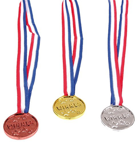 Amscan 3793 - Medaillen Set, 3 Stück, Bronze, Silber, Gold