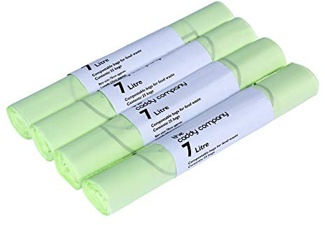 The Caddy Company 7 Litre Compostable Bin Liners with 100 Bags