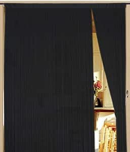 Kaikoon Fadenvorhang Fadenstore Messe B1 schwer entflammbar 200 cm x 300 cm (BxH) schwarz Neu