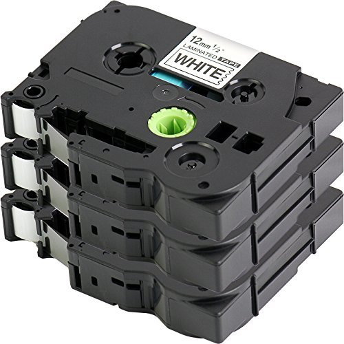 3 x Schriftband für Brother TZe-231/TZ-231, schwarz auf weiß, 12 mm x 8 m, auch geeignet für Brother P-Touch 1000 W, 1010, 1090, 1830 VP, 2030 VP, 2100 VP, 2430PC, 2470, 2730 VP, 7100 VP, 7600 VP H100R, H300, D200VP und weitere P-Touch Beschriftungsgeräte
