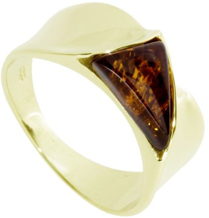 InCollections Damen-Ring 333/000 Gold mit Bernstein Größe 54 (17.2) OS07030