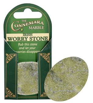Carrolls Irish Gifts Connemara Marble Worry Stone, 50 mm x 30 mm, Klassisch, Sorgenstein, Stein zum Sorgenplatzen, Erwachsener, 216+ Jahre, Natur, Connemara Marble