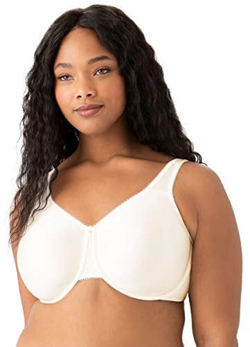 Wacoal Women's Plus Size Full Figure Basic Beauty Underwire Bra, Ivory, 40G