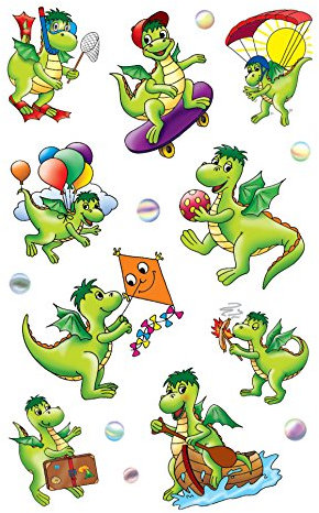 AVERY Zweckform 54043 Kinder Sticker Drachen 27 Aufkleber