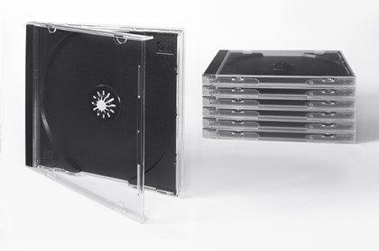 Tillmann Media CD-Hüllen Jewelcase für 1 CD/DVD, Tray schwarz, 250 Stück