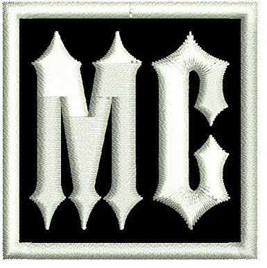 Quadratischer Wunschtext-Aufnäher Q1 (5x5cm)