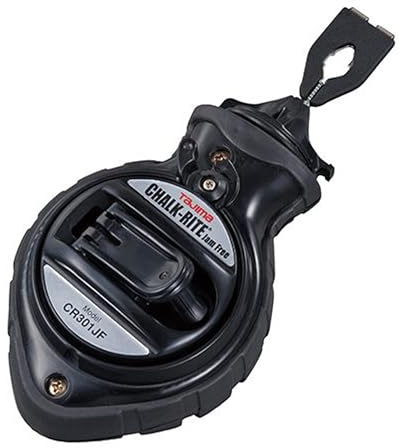 TAJIMA Chalk Line - Chalk-Rite Jam Free Chalk Box with Extra Bold 1mm Snap Line & Five Gear Quick Retrieval - CR301JF