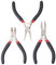 PH PandaHall 1 Set Strumenti Bigiotteria 3 x Pinze Gioielli Pinza a Punta Rotonda, Pinza Side Cutter, Pinza a Cavo-Tagliatore, Colore Nero, 11-12.5cm