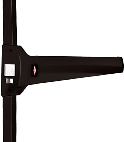 JPM - Barre Anti-Panique Pushbar 90+ - Porte Sortie de Secours Bois, Métal, PVC, Aluminium - 836mm Recoupable - 1 Point de Verrouillage - Résistance Vandalisme et Corrosion - Garantie 10 Ans - Noir