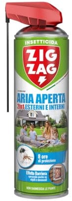 Zig Zag, Insetticida spray anti zanzare per casa e giardino, Allontana le zanzare fino a 8 ore, Antizanzare da interno ed esterno, 500 ml