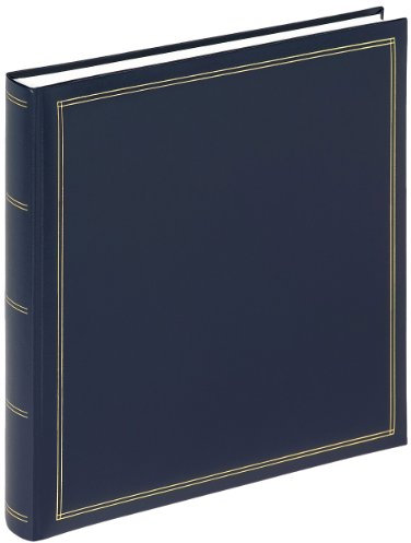 walther design Fotoalbum blau 34 x 33 cm Kunstleder mit Prägung, Monza FA-260-L