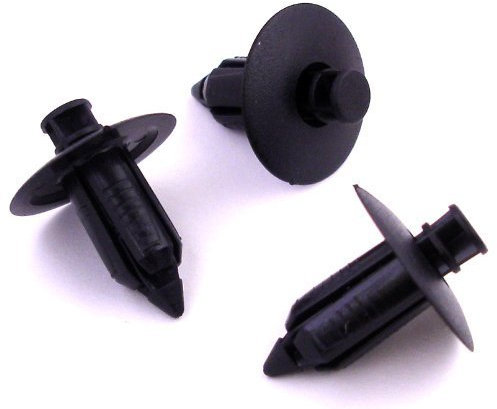 10 x Saab, Suzuki, Volvo, Mitsubishi, Remaches Plásticos 8mm - Clip Retenedor Cierre Plástico Negro Remache Carrocería Panel - Coche Grapas