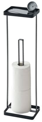 YAMAZAKI Gerson Toilettenpapierhalter, Stahl, Schwarz, One Size