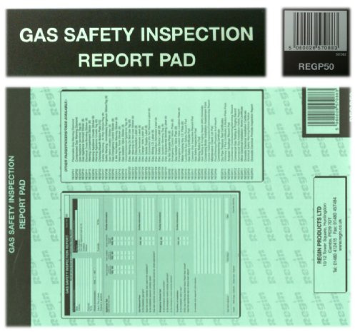 Regin Landlord & Home Owner Gas Safety Inspection Report Pad REGP50
