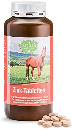 tierlieb Zink-Tabletten für Pferde, für Fell, Haut & Hufe, 500 Tabletten
