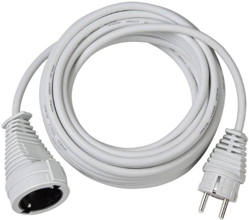 Brennenstuhl Cable alargador de Corriente de 5 m (alargador eléctrico para Interiores) Blanco