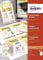 AVERY - Boite de 50 pochettes badges ''grand format'' en plastique souple transparent, 52 inserts imprimables fournis, Format 105 x 148 mm (A6), Impression laser / jet d'encre, (4834XL)
