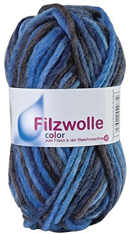 Filzwolle Color, 50 g Wasserblau 23