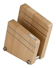 Artelegno 09 Milano Doppel-Magnet-Messerblock, Buche massiv, naturlackiert