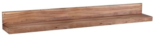 FineBuy Wandregal Massivholz Akazie Holzregal Landhausstil Hängeregal Wandboard Naturprodukt Regal Größe wählbar